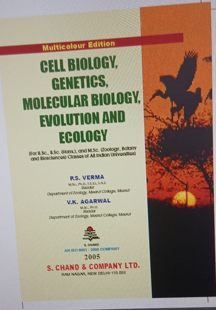 Cell biology, genetics, molecular biology, evolurion and ecology