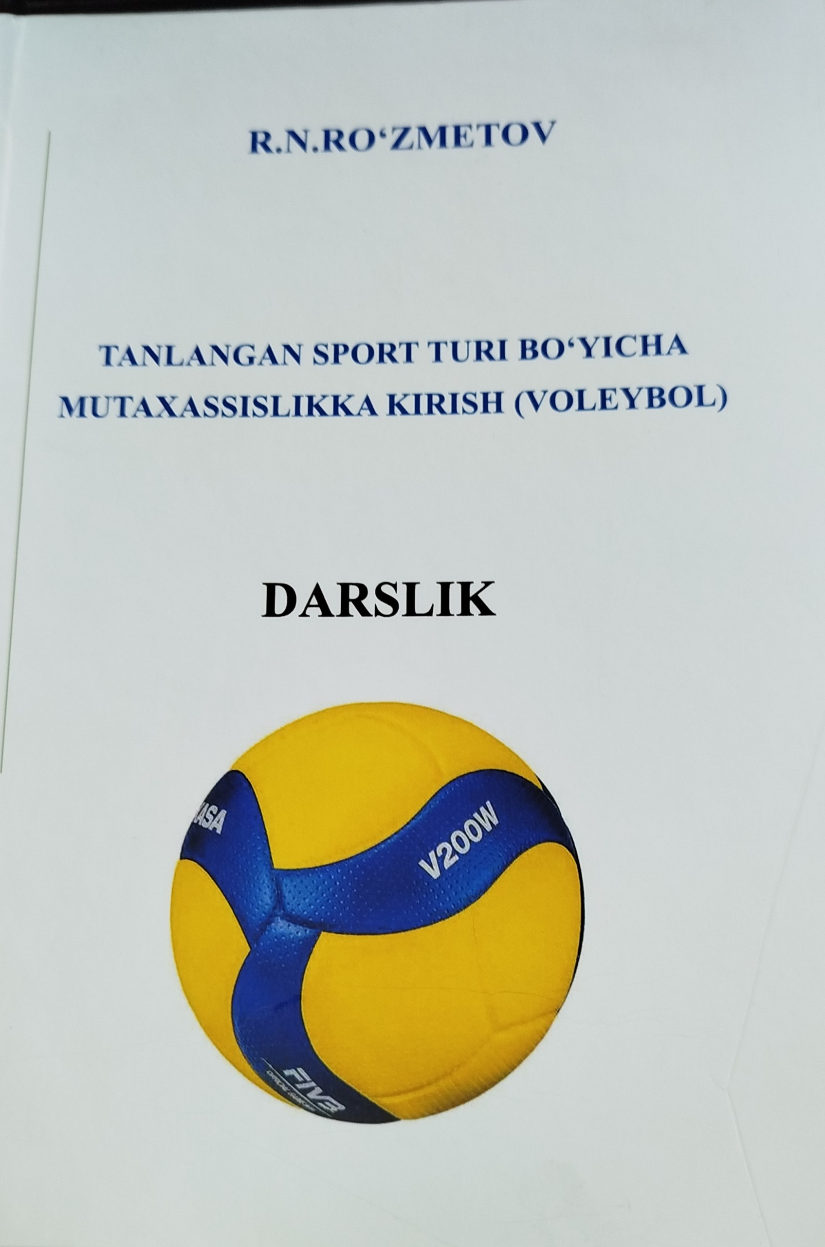 Tanlangan sport turi bo'yicha mutaxassislikka kirish (Voleybol)