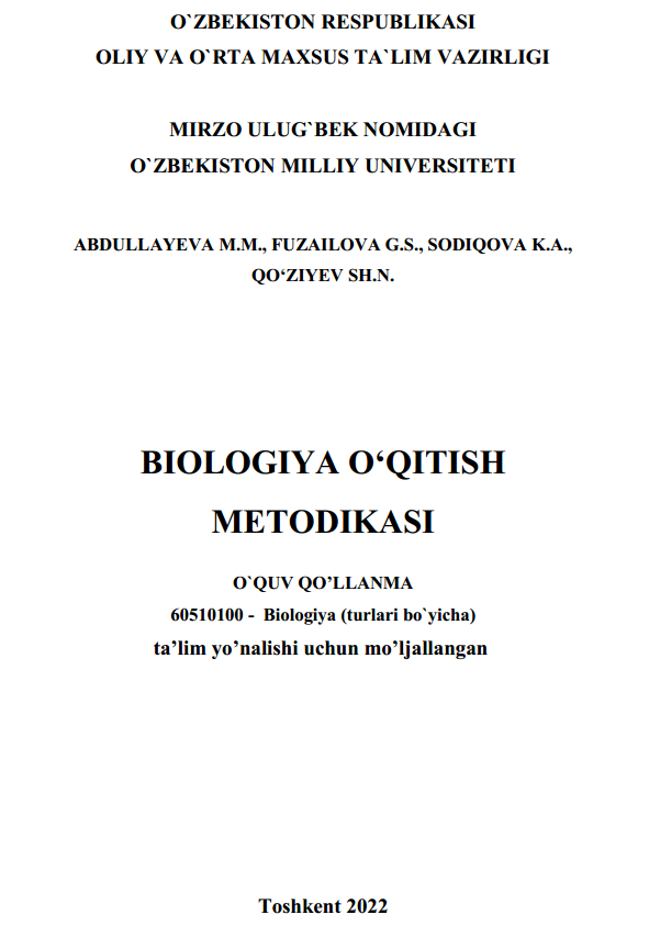 Biologiya o'qitish metodikasi