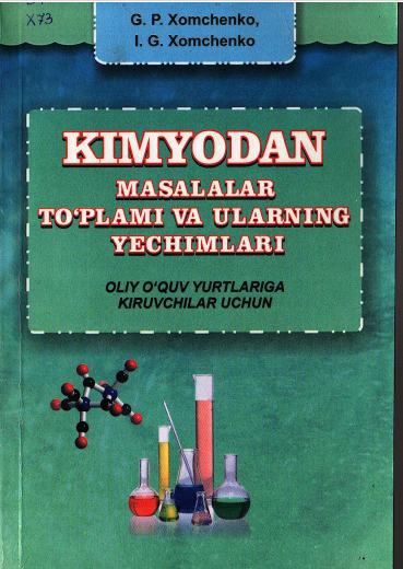 Kimyodan masalalar to'plami va ularning yechimlari