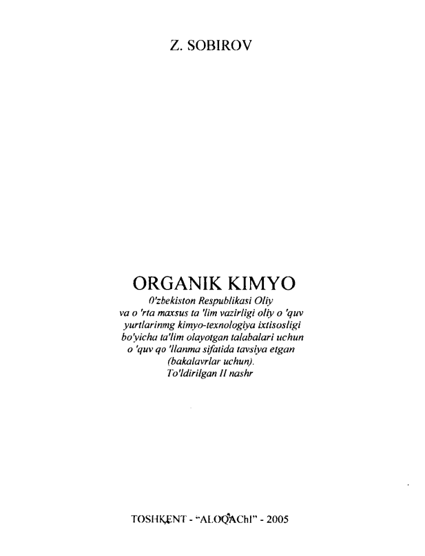 ORGANIK KIMYO