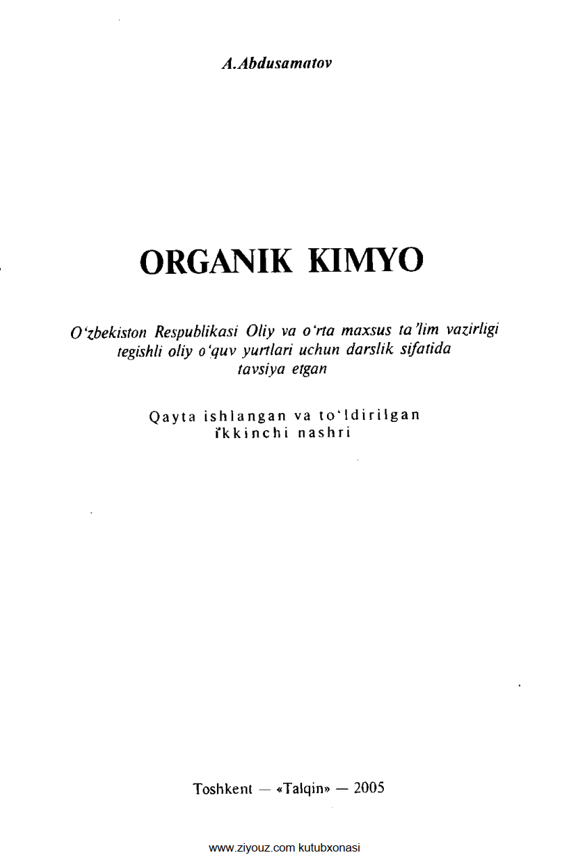 Organik kimyo
