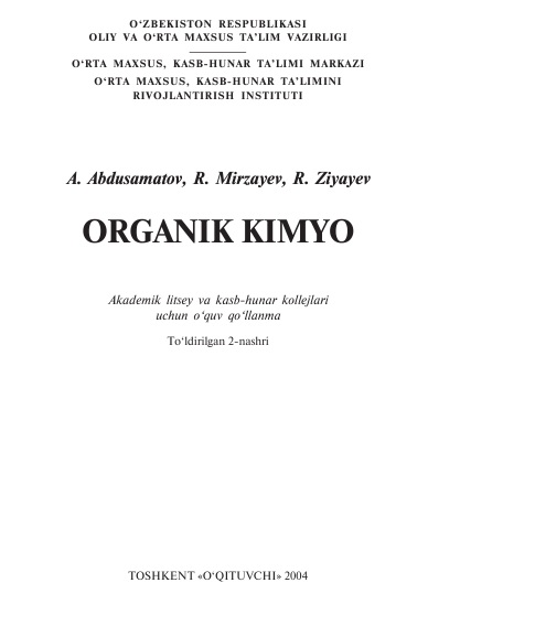 Organik kimyo