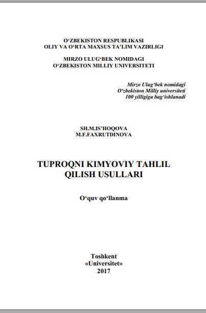 Tuproqni kimyoviy tahlil qilish usullari