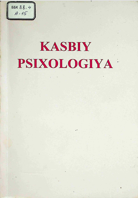Kasbiy psixologiy