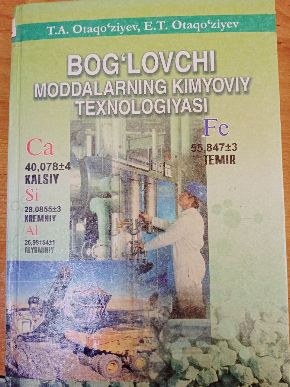 Bog'lovchi moddalarning kimyoviy texnologiyasi
