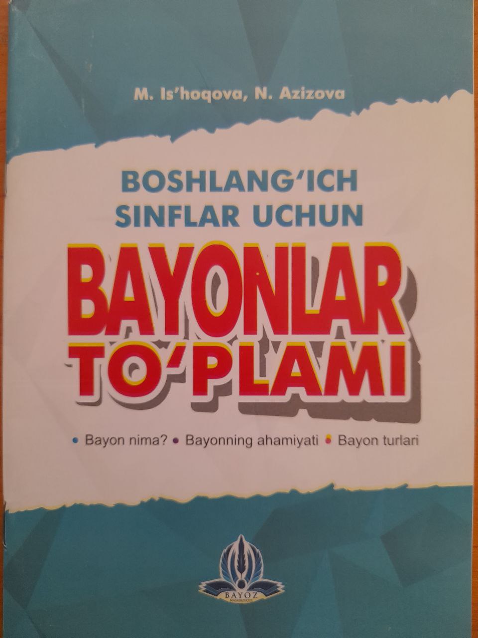 Boshlang'ich sinflar uchun bayonlar to'plami