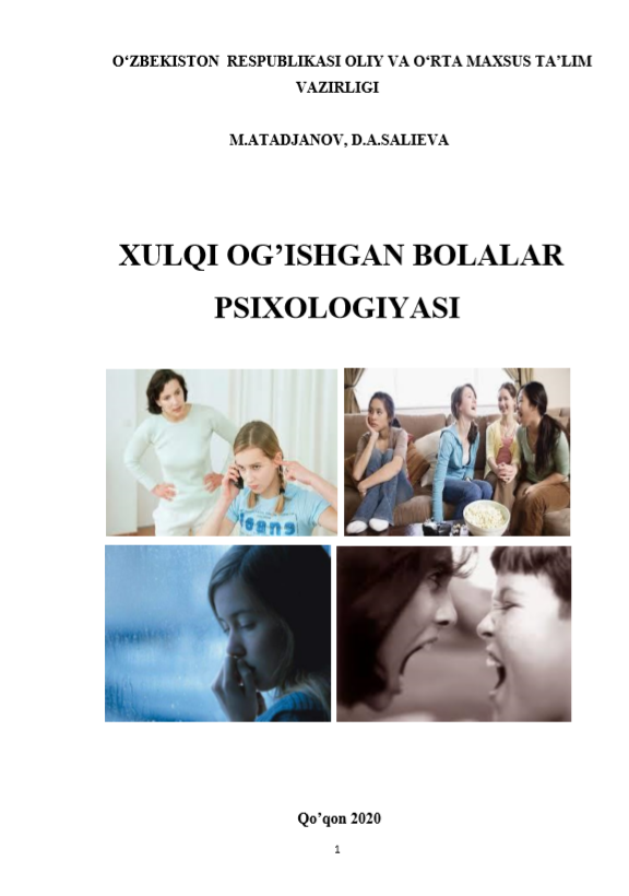 Xulqi og'ishgan bolalar psixologiyasi