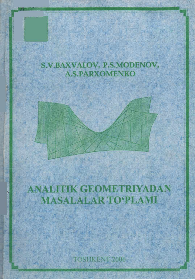 Analitik  geometriyadan  masalalar  to`plami