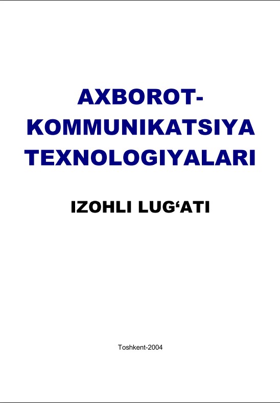 Axborot-kommunikatsiya texnologiyalari
