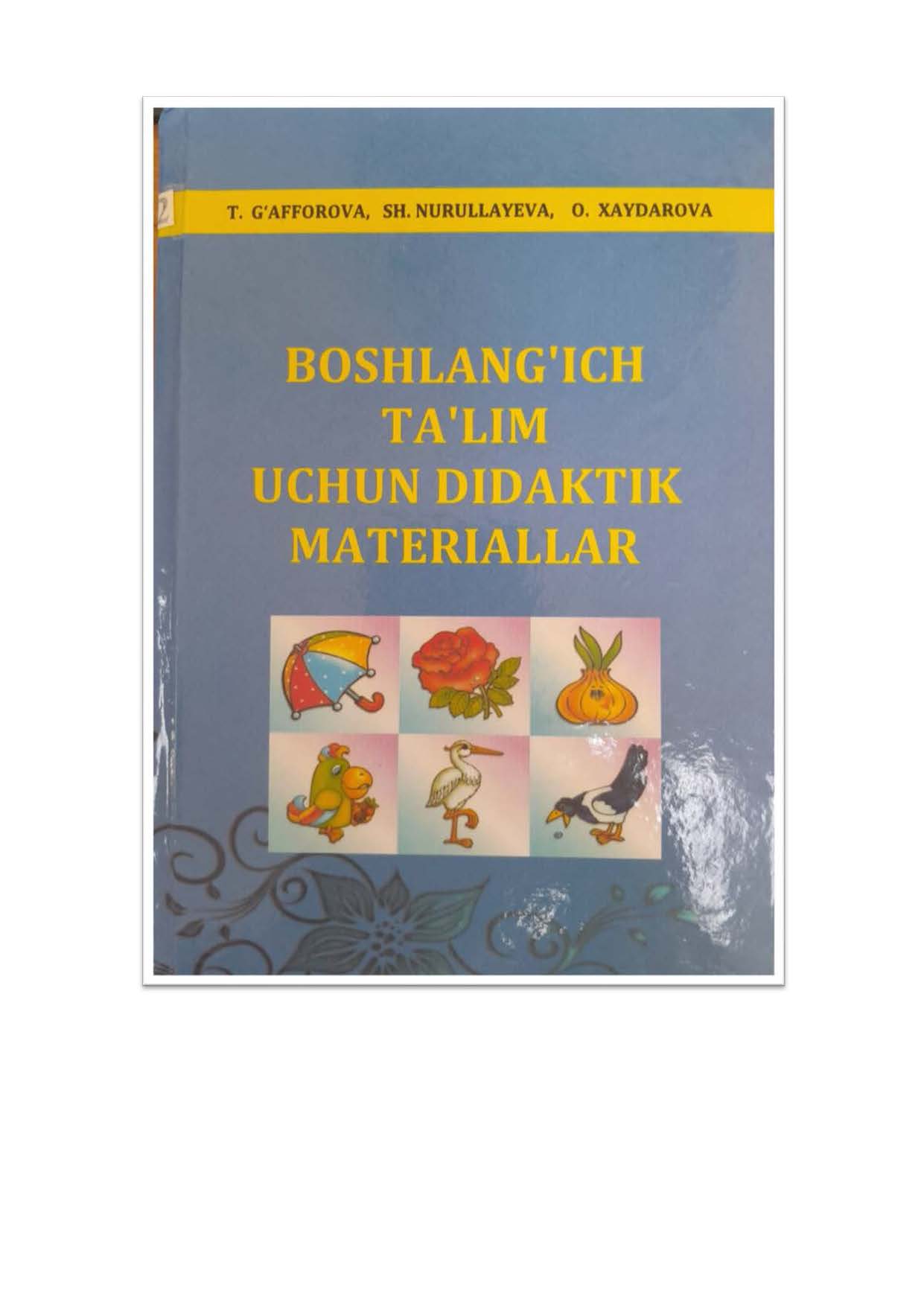 Boshlang'ish ta'lim uchun didaktik materiallar