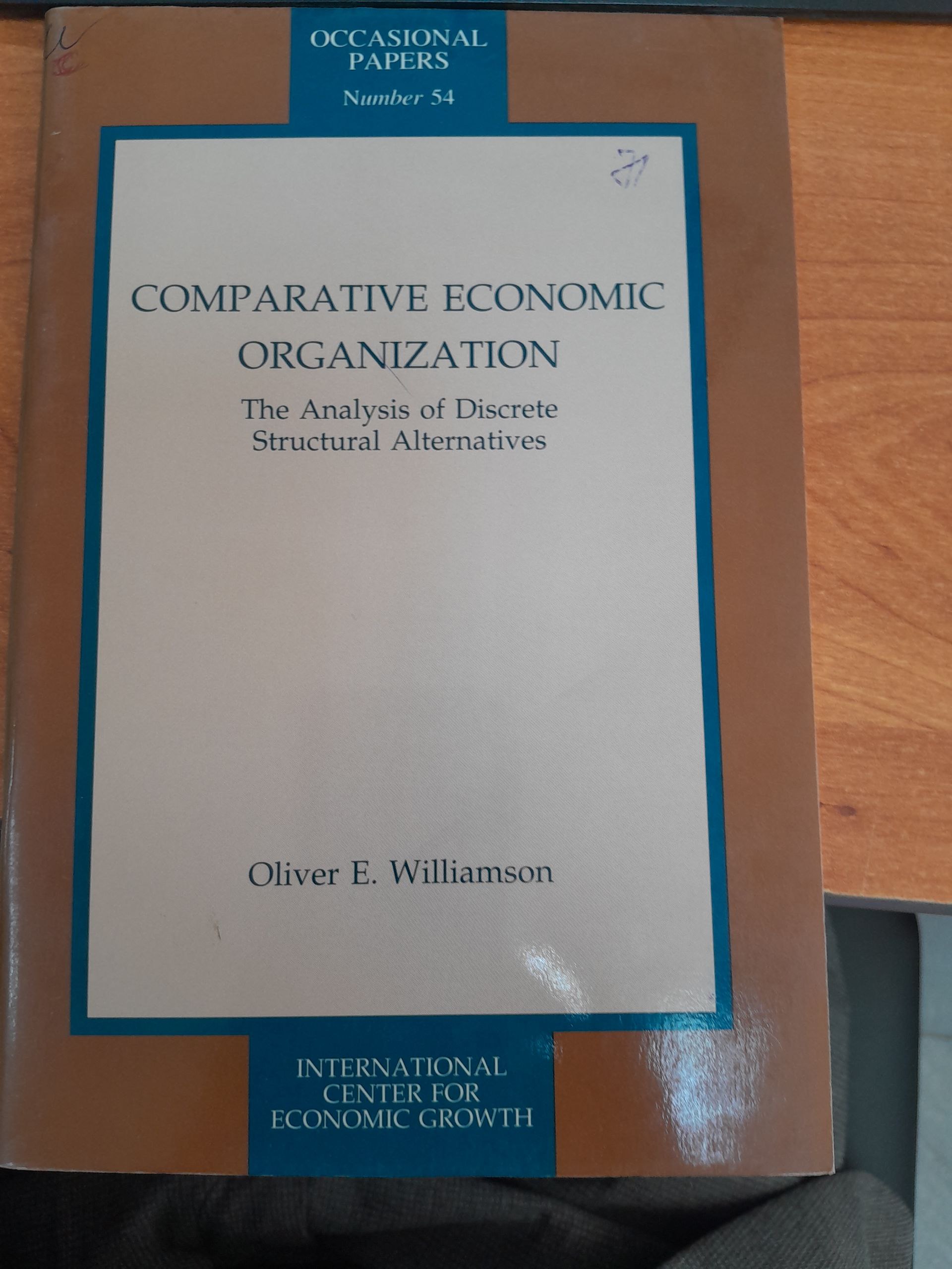 Comparative  economic Organazation