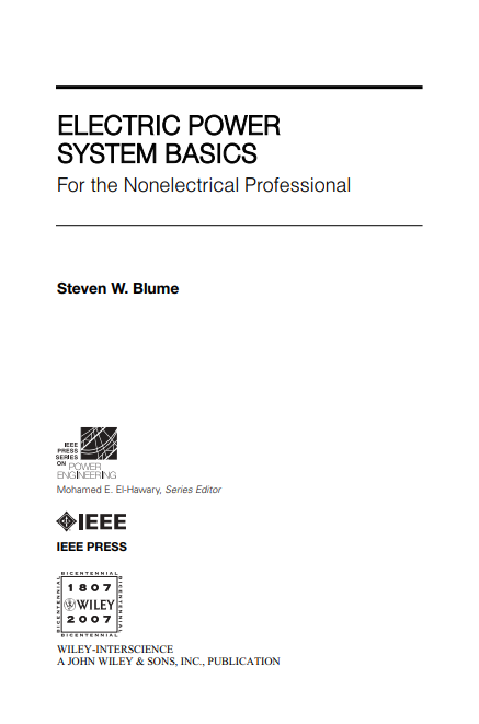 ELECTRIC POWER SYSTEM BASICS