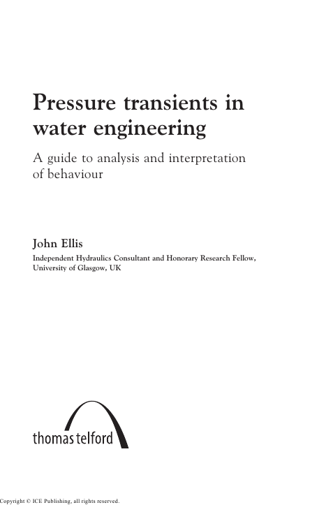 Pressure transients in water engineering
