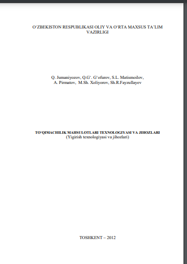 To'qimachilik mahsulotlari texnologiyasi va jihozlari