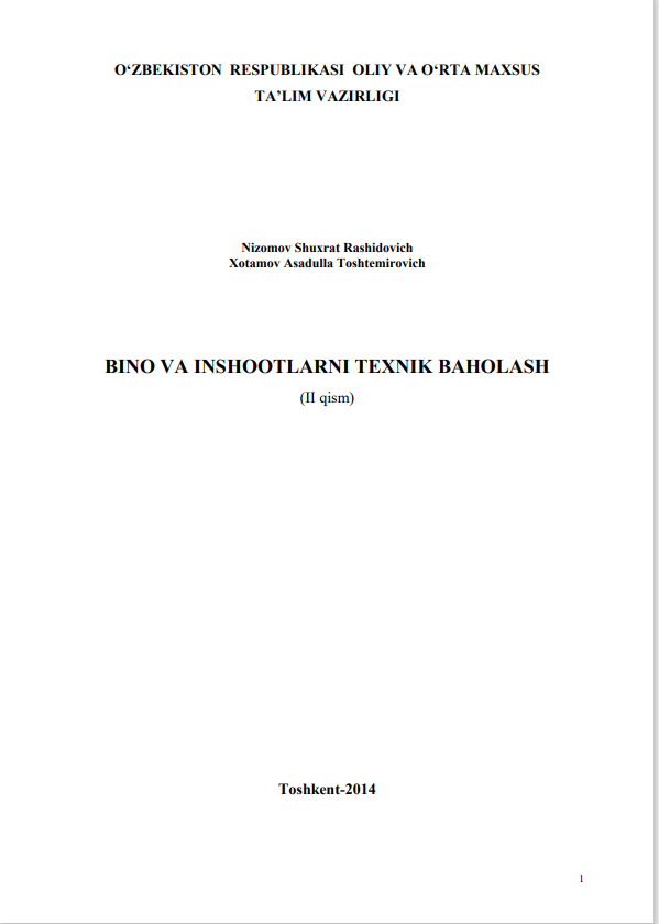 Bino va inshootlarni texnik baholash