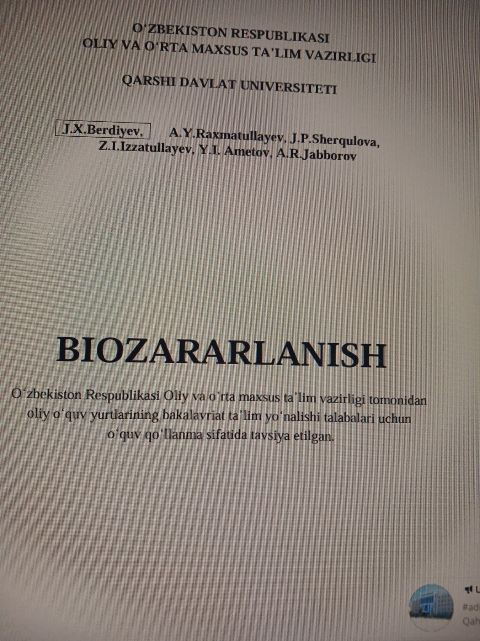 BIOZARARLANISH